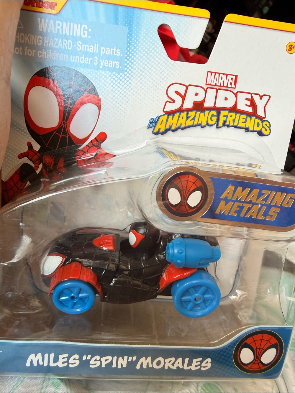 Marvel Miles Morales Black, Red & Blue Spin Vehicle